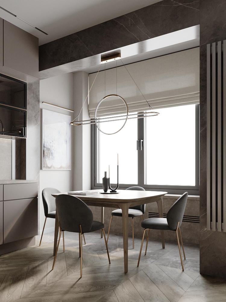 Современный интерьер в ЖК "Царская площадь"