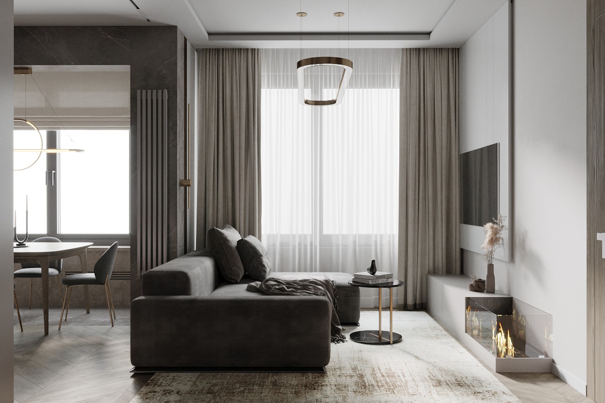 Современный интерьер в ЖК "Царская площадь"