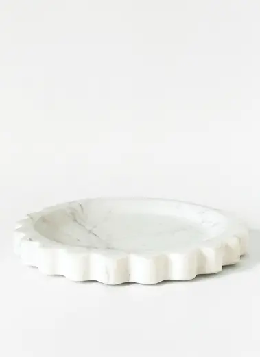Поднос LO Scallop – White Carrara